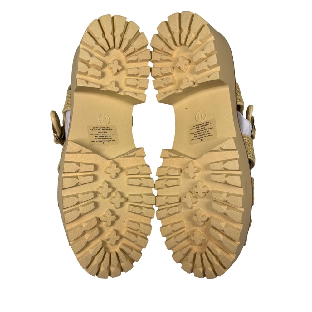 Wild Fable Tan Woven Fisherman Platform Sandals Lug Sole Womens Size 11 NEW - Picture 6 of 6